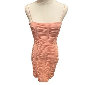 Windsor Peach Ruched Mini Dress